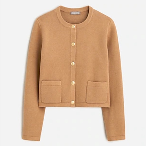 J.Crew Emilie patch-pocket sweater lady jacket - Picture 2 of 6